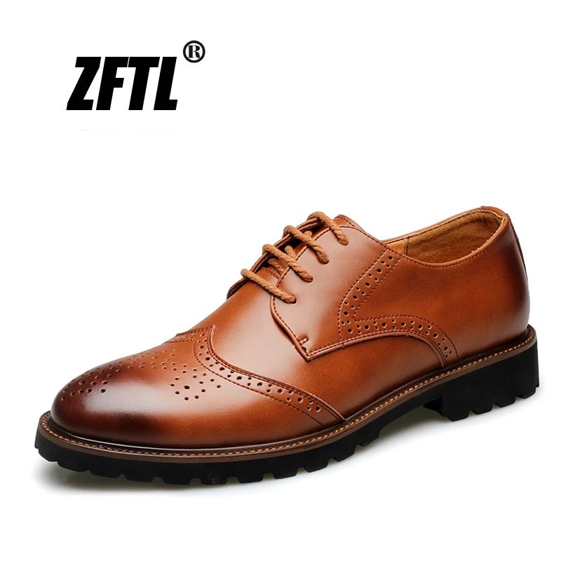 Новые мужские официальные туфли ZFTL классические Bullock Мужские дышащие