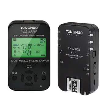 Yongnuo YN622C-TX Transmitter + YN622C II Receiver 2.4G Wireless Flash Trigger 1/8000 for Canon 5D Mark II III 7D 600EX 580EX II
Yongnuo YN622C-TX Transmitter + YN622C II Receiver 2.4G Wireless Flash Trigger 1/8000 for Canon 5D Mark II III 7D 600EX 580EX II