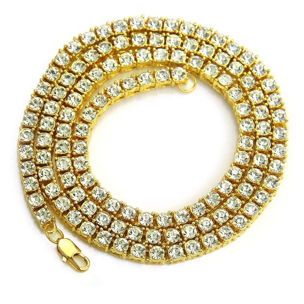 Hip Hop Iced Out Tennis Men Necklace 1 Row 5mm Width Luxury Silver/Gold Color Bling Chains Neckalce For Men Jewelry
Hip Hop Iced Out Tennis Men Necklace 1 Row 5mm Width Luxury Silver/Gold Color Bling Chains Neckalce For Men Jewelry