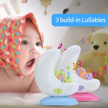 NEW Baby Musical Light Crescent Moon Color-Changing Light and 3 Lullabies Lamp Baby Sleep Soother Bedroom Decoration 
NEW Baby Musical Light Crescent Moon Color-Changing Light and 3 Lullabies Lamp Baby Sleep Soother Bedroom Decoration