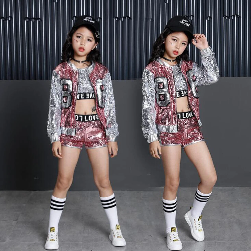 Girls Sequin Ballroom Jazz Hip Hop Dance Competition Costumes Tops Shorts Jackets for Kid Stage wear Dancing Clothing Outfits
Girls Sequin Ballroom Jazz Hip Hop Dance Competition Costumes Tops Shorts Jackets for Kid Stage wear Dancing Clothing Outfits
