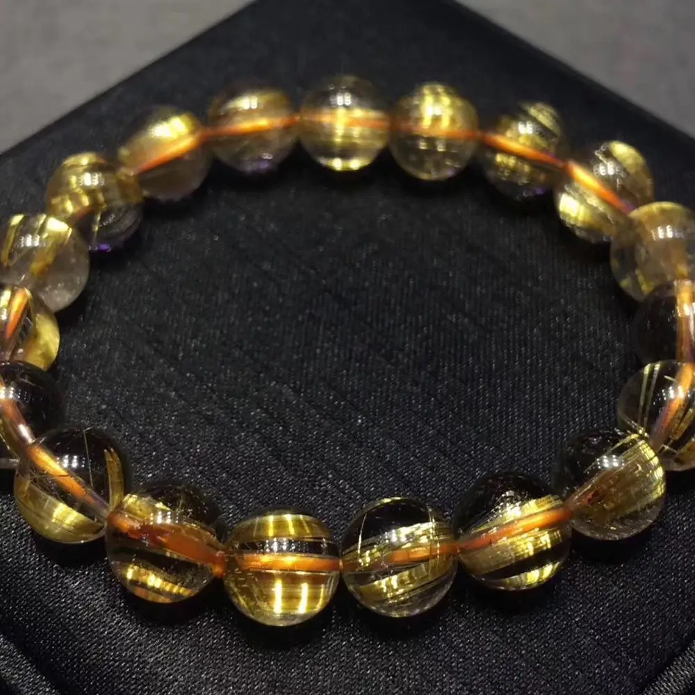 Certificate 10mm Natural Brazil Gold Rutilated Titanium Bracelet Round Beads Stone Stretch Women Men Crystal Jewelry AAAAA
Certificate 10mm Natural Brazil Gold Rutilated Titanium Bracelet Round Beads Stone Stretch Women Men Crystal Jewelry AAAAA