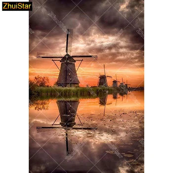Full Square Diamond Painting rhinestone Cross Stitch "Twilight Windmill " 5D Diy Diamond Embroidery Diamond Mosaic Wall Decor
Full Square Diamond Painting rhinestone Cross Stitch "Twilight Windmill " 5D Diy Diamond Embroidery Diamond Mosaic Wall Decor