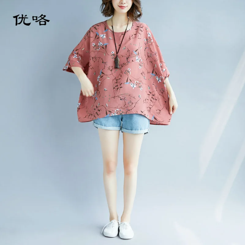 Plus Size Bat Sleeve Chiffon Shirt Blouse Women Korean Art Floral Printed Summer Tops Casual Loose White Shirts 4XL 5XL 6XL 2019
Plus Size Bat Sleeve Chiffon Shirt Blouse Women Korean Art Floral Printed Summer Tops Casual Loose White Shirts 4XL 5XL 6XL 2019