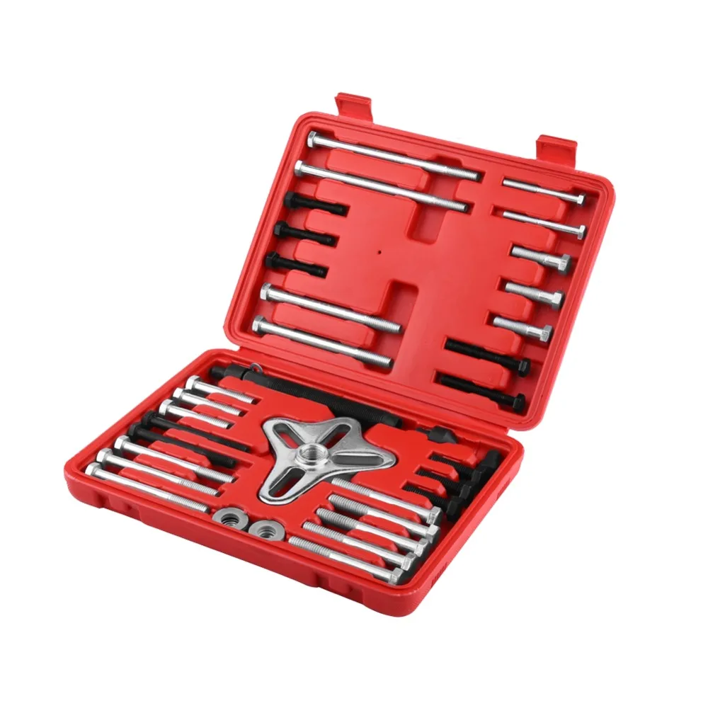 46 Pcs Universal Steering Wheel Puller Set Harmonic Balancer Gear Pulley Crankshaft Tools Accessory
46 Pcs Universal Steering Wheel Puller Set Harmonic Balancer Gear Pulley Crankshaft Tools Accessory
