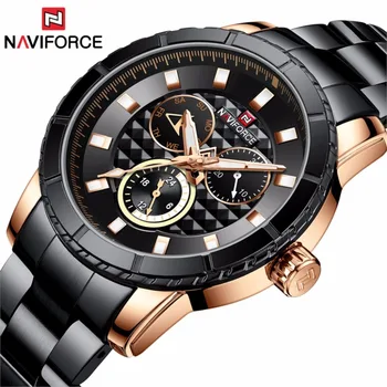 NAVIFORCE Men's Watch Top Luxury Brand Business Fashion Classic Black Gold Quartz 30M Waterproof Sport Watches Relogio Masculino
NAVIFORCE Men's Watch Top Luxury Brand Business Fashion Classic Black Gold Quartz 30M Waterproof Sport Watches Relogio Masculino