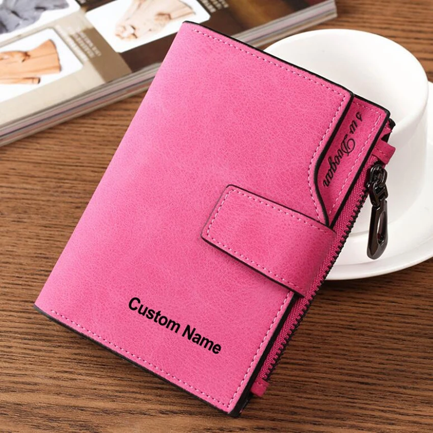 2019 Fashion Female short Wallet Small Coin Pocket purse Lady Snap Fastener Zipper Short Clutch Purse Engrave Name Women Wallet
2019 Fashion Female short Wallet Small Coin Pocket purse Lady Snap Fastener Zipper Short Clutch Purse Engrave Name Women Wallet