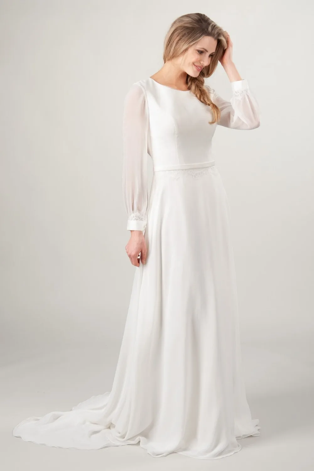 2019 Summer New A-line Chiffon Modest Wedding Dresses With Long Sleeves Boho Simple LDS Bridal Gowns Couture Custom Made
2019 Summer New A-line Chiffon Modest Wedding Dresses With Long Sleeves Boho Simple LDS Bridal Gowns Couture Custom Made