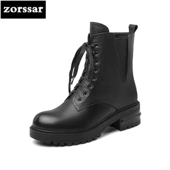 {Zorssar} Fashion Women Ankle Boots Soft Leather Flat Shoes Comfortable Women Motorcycle Boots Lace Up Genuine Leather Shoes
{Zorssar} Fashion Women Ankle Boots Soft Leather Flat Shoes Comfortable Women Motorcycle Boots Lace Up Genuine Leather Shoes