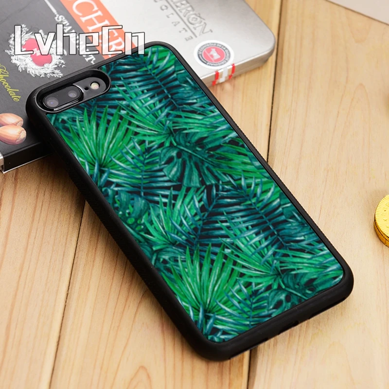 LvheCn плотный Летний чехол для телефона с пальмой iPhone 5 6 s 7 8 plus 11 12 Pro X XR XS Max Samsung Galaxy S6