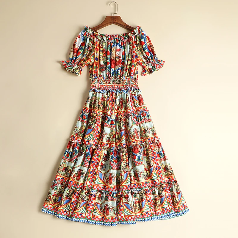 Red RoosaRosee Designer Runway Women Sexy Slash Neck Short Sleeve Vintage Print Midi Dress Elegant Holiday Boho Vestidos Robe
Red RoosaRosee Designer Runway Women Sexy Slash Neck Short Sleeve Vintage Print Midi Dress Elegant Holiday Boho Vestidos Robe