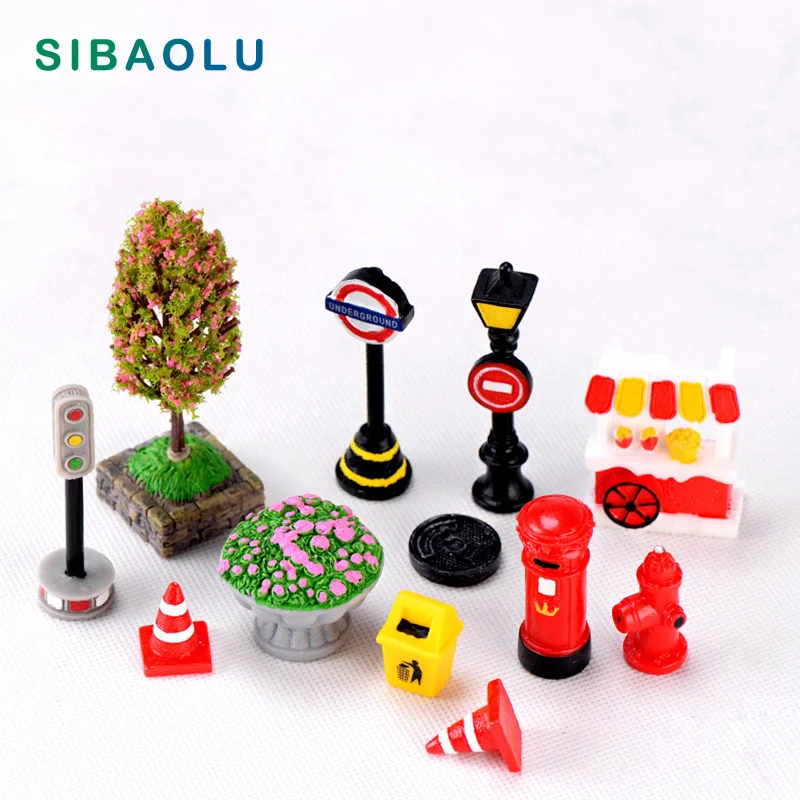1pc Traffic Sign Light Trash Can Street vendor cart Model Resin Craft miniature Figurine fairy garden decoration DIY accessories
1pc Traffic Sign Light Trash Can Street vendor cart Model Resin Craft miniature Figurine fairy garden decoration DIY accessories