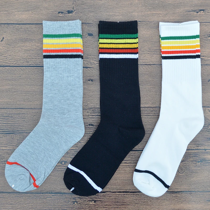 1 Pair Harajuku Skateboard Cotton Women Long Casual Socks Rainbow Striped Hip Hop Women Funny Socks
1 Pair Harajuku Skateboard Cotton Women Long Casual Socks Rainbow Striped Hip Hop Women Funny Socks