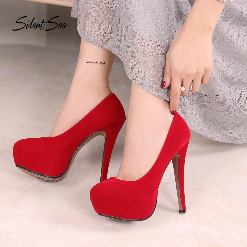 Silentsea Plus size 280cm flock women pumps sexy fashion women high heel 14cm shoes brand party wedding ladies heeled shoes
Silentsea Plus size 280cm flock women pumps sexy fashion women high heel 14cm shoes brand party wedding ladies heeled shoes