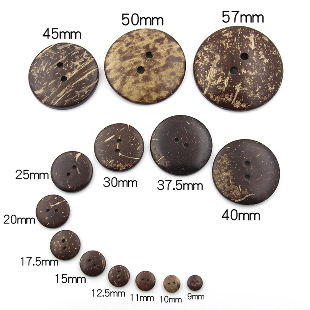 New Products Natural eco-friendly two-hole children's clothing 9mm-50mm coconut shell button NK111
New Products Natural eco-friendly two-hole children's clothing 9mm-50mm coconut shell button NK111