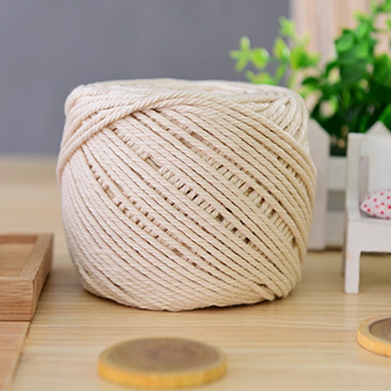 High tenacity cords natural beige white twist rope craft lace string DIY handmade home decor textile macram yarn cotton cord
High tenacity cords natural beige white twist rope craft lace string DIY handmade home decor textile macram yarn cotton cord