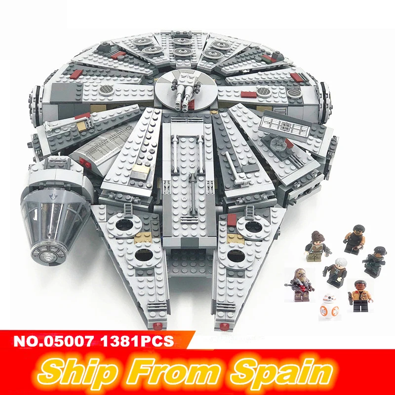 05007 1381PCS star wars sets Millenniumed Star Plan Wars Series Force Awakens Falconed building blocks architecture toys Bricks
05007 1381PCS star wars sets Millenniumed Star Plan Wars Series Force Awakens Falconed building blocks architecture toys Bricks