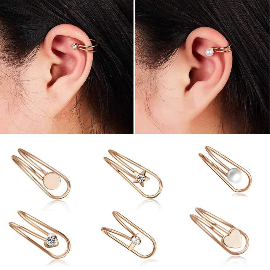 Punk Rock Ear Clip Cuff Wrap Simulated Pearl Crystal Star U-Shaped Clip Ear Cuff Earrings For Women Jewelry No Piercing Bijoux
Punk Rock Ear Clip Cuff Wrap Simulated Pearl Crystal Star U-Shaped Clip Ear Cuff Earrings For Women Jewelry No Piercing Bijoux