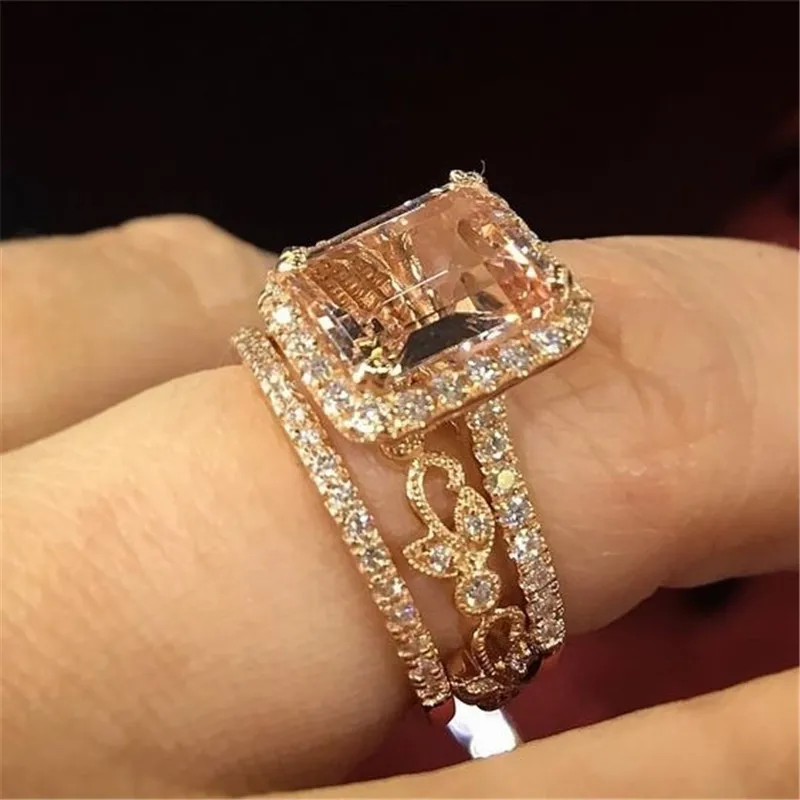 Modyle 2pc/set Gold Color Flower Ring Set Big Square AAA Champagne Cubic Zirconia Wedding for Woman Dropshipping
Modyle 2pc/set Gold Color Flower Ring Set Big Square AAA Champagne Cubic Zirconia Wedding for Woman Dropshipping