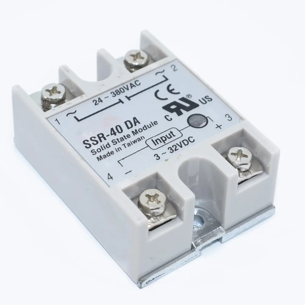 SSR-40 DA Solid State Relay, DC to AC Solid State Relay Module SSR-40DA Temperature Controller 24V-380V 40A 250V
SSR-40 DA Solid State Relay, DC to AC Solid State Relay Module SSR-40DA Temperature Controller 24V-380V 40A 250V