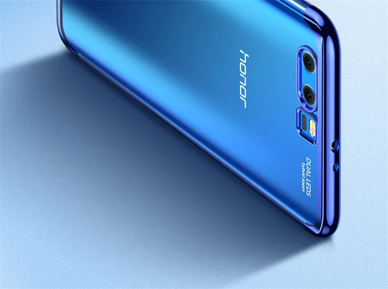 transparent plating soft silicone tpu case cover for huawei honor 9 8 pro 05