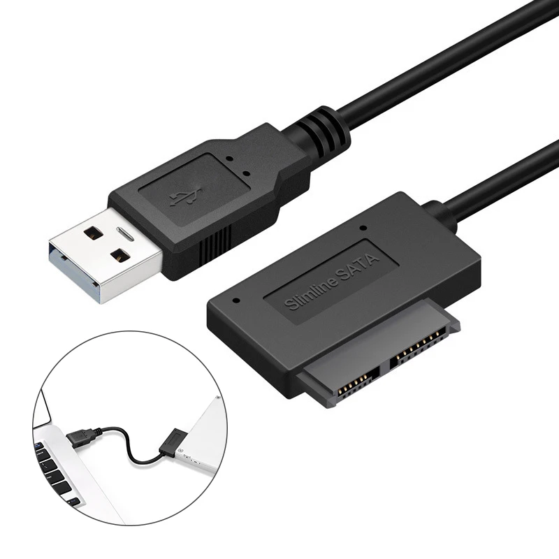 7+6 13Pin Slim SATA to USB CD DVD Rom Optical Drive Cable Adapter Converter DJA99
7+6 13Pin Slim SATA to USB CD DVD Rom Optical Drive Cable Adapter Converter DJA99