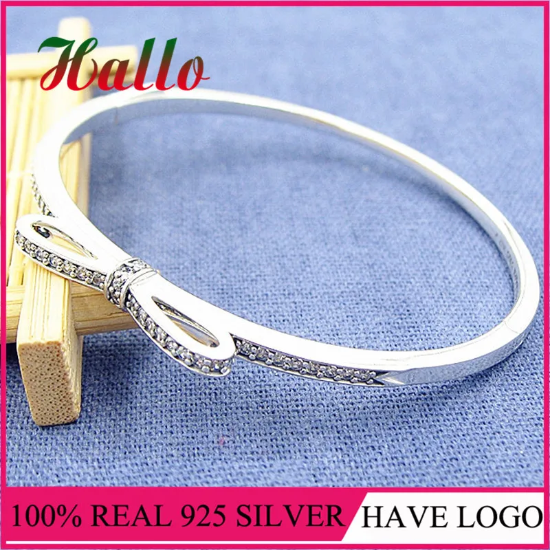 High Quality Silver Sparkling Bow Bangle Bracelet, Clear CZ Bangles for Women Luxury Sterling Silver Jewelry Original Pulseira G
High Quality Silver Sparkling Bow Bangle Bracelet, Clear CZ Bangles for Women Luxury Sterling Silver Jewelry Original Pulseira G
