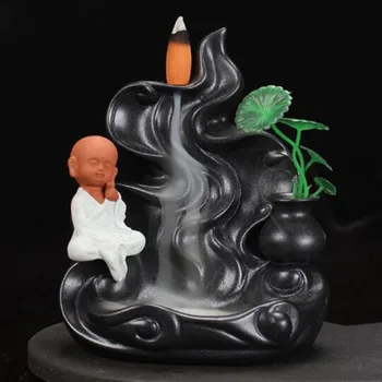 Auspicous Cloud Monk Handicraft Incense Holder Ceramic Backflow Waterfall Smoke Incense Burner Censer Holder Home Decor
Auspicous Cloud Monk Handicraft Incense Holder Ceramic Backflow Waterfall Smoke Incense Burner Censer Holder Home Decor