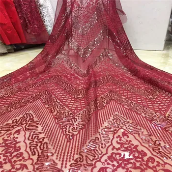 Red Color Sequined Mesh Tulle Lace Fabric 2018 New Design Evening Dress Net Fabrics French African Net Sequins Lace H742-1
Red Color Sequined Mesh Tulle Lace Fabric 2018 New Design Evening Dress Net Fabrics French African Net Sequins Lace H742-1