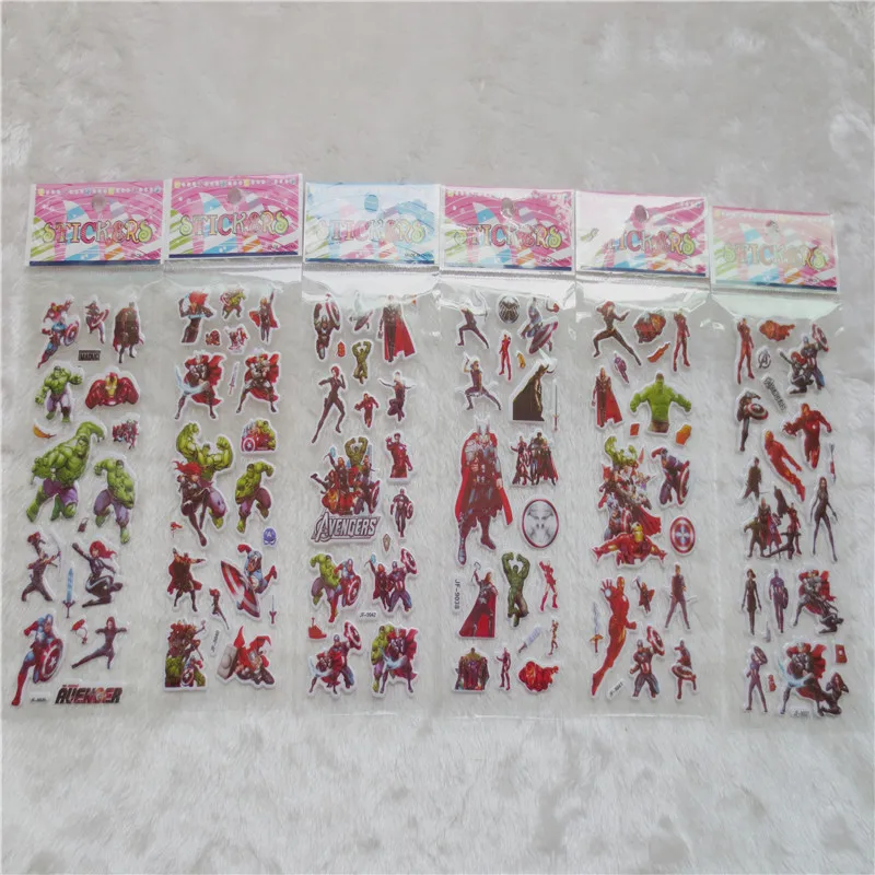 10pcs Super Heroes Stickers Spider Man Pegatinas Avengers Graffiti 3D Sticker Bomb For Scrapbooking Notebook Toys For Children
10pcs Super Heroes Stickers Spider Man Pegatinas Avengers Graffiti 3D Sticker Bomb For Scrapbooking Notebook Toys For Children