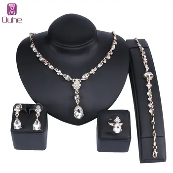 Women Party Bridal Fine Gem Crystal African Beads Jewelry Sets For Wedding Party Dinner Dress Necklace Earring Bangle Ring Sets
Women Party Bridal Fine Gem Crystal African Beads Jewelry Sets For Wedding Party Dinner Dress Necklace Earring Bangle Ring Sets