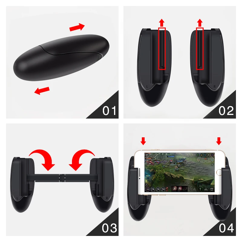 HEYNOW game controller Handle holder gamepad For iphone L1/R1 Shooter Trigger Fire Button Aim Key Shooting for PUBG Knives Out