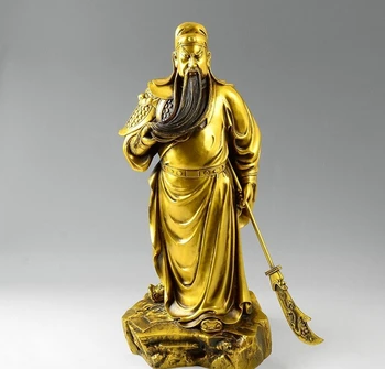 China Brass Copper Dragon Sword Guan Gong Guan Yu Buddha God Bodhisattva Statue
China Brass Copper Dragon Sword Guan Gong Guan Yu Buddha God Bodhisattva Statue