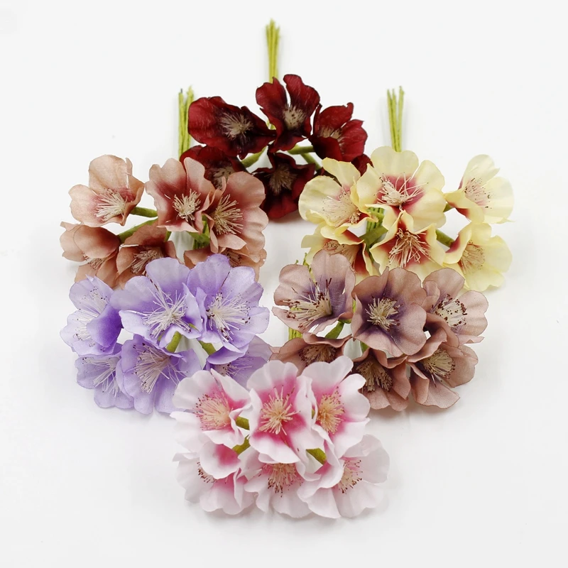 6pcs/lot Artificial Flower mini Silk Cherry Bouquet For Wedding Home Decoration DIY Scrapbooking Wreath Craft Flowers
6pcs/lot Artificial Flower mini Silk Cherry Bouquet For Wedding Home Decoration DIY Scrapbooking Wreath Craft Flowers