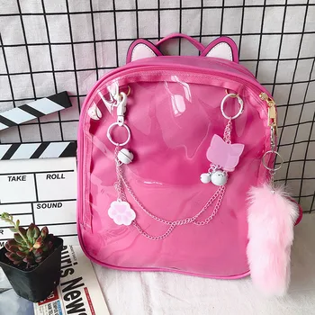 Japanese Korean transparent shoulder bag ita bag new plus tail Women backpack pu girl candy cute school backpack
Japanese Korean transparent shoulder bag ita bag new plus tail Women backpack pu girl candy cute school backpack