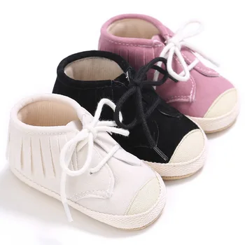 Baby cotton men and women baby first walker baby solid color tassel high tube tie baby shoes toddler shoes
Baby cotton men and women baby first walker baby solid color tassel high tube tie baby shoes toddler shoes