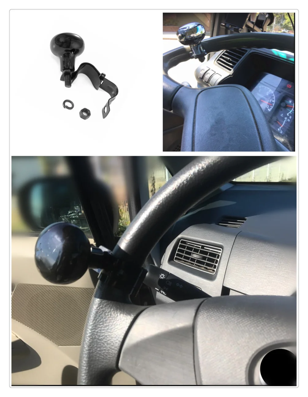 Aid Control Steering-Wheel Knob Anti Slip Quick release Car Handle Easy Turn