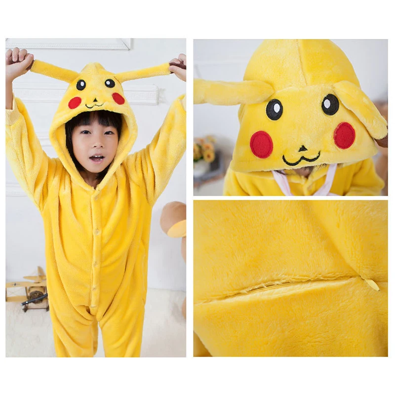 Kids Pikachu Kigurumi Onesies Cartoon Animal Cosplay Pajamas Suit Flannel Warm Soft Child Boys Girls Sleepwear Children Jumpsuit
Kids Pikachu Kigurumi Onesies Cartoon Animal Cosplay Pajamas Suit Flannel Warm Soft Child Boys Girls Sleepwear Children Jumpsuit