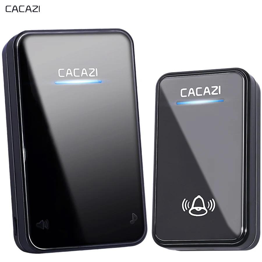 

CACAZI New Wireless Doorbell Waterproof 300M long range EU AU UK US Plug smart Door Bell Chime battery 1 2 button 1 2 3 receiver