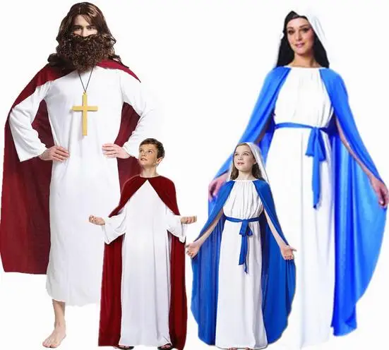 2017 Halloween Cosplay Costume Children Adults Roman Greek Costume Jesus and Virgin Mary costume Arabia clothing Family clothes 
2017 Halloween Cosplay Costume Children Adults Roman Greek Costume Jesus and Virgin Mary costume Arabia clothing Family clothes