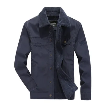 Tace & Shark Jackets Men moda hombre 2018 Military Style Turn-down Collar Autumn Fleece Jacket Cotton-padded Middle-aged coat
Tace & Shark Jackets Men moda hombre 2018 Military Style Turn-down Collar Autumn Fleece Jacket Cotton-padded Middle-aged coat