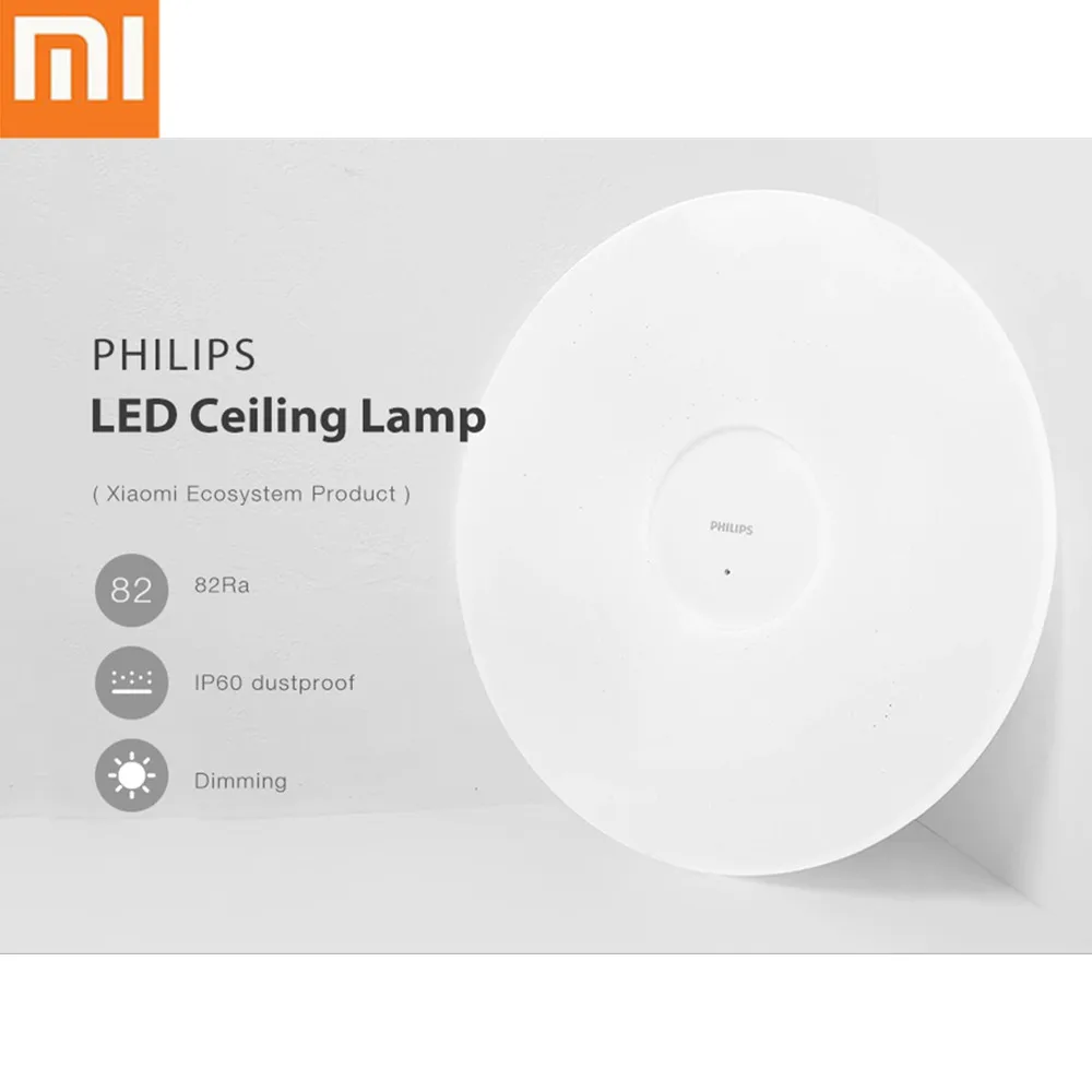 

PHILIPS LED Ceiling Lamp IP60 Dustproof App Remote Control Wireless Smart Auto Dimming Light AC 100 - 240V with Moonlight