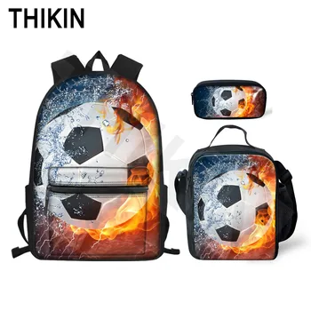 THIKIN 3D Football Print with Fire and Water Pattern School Bags 4Pcs/Set for Teen Backpack Cool Book Bag Kids Daily Satchel
THIKIN 3D Football Print with Fire and Water Pattern School Bags 4Pcs/Set for Teen Backpack Cool Book Bag Kids Daily Satchel