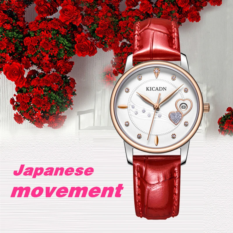 Fashion Beautiful Diamond Female Watch Japanese Movement Women Watch Calendar Waterproof Leather Band Ladies Watches Girl Clock
Fashion Beautiful Diamond Female Watch Japanese Movement Women Watch Calendar Waterproof Leather Band Ladies Watches Girl Clock