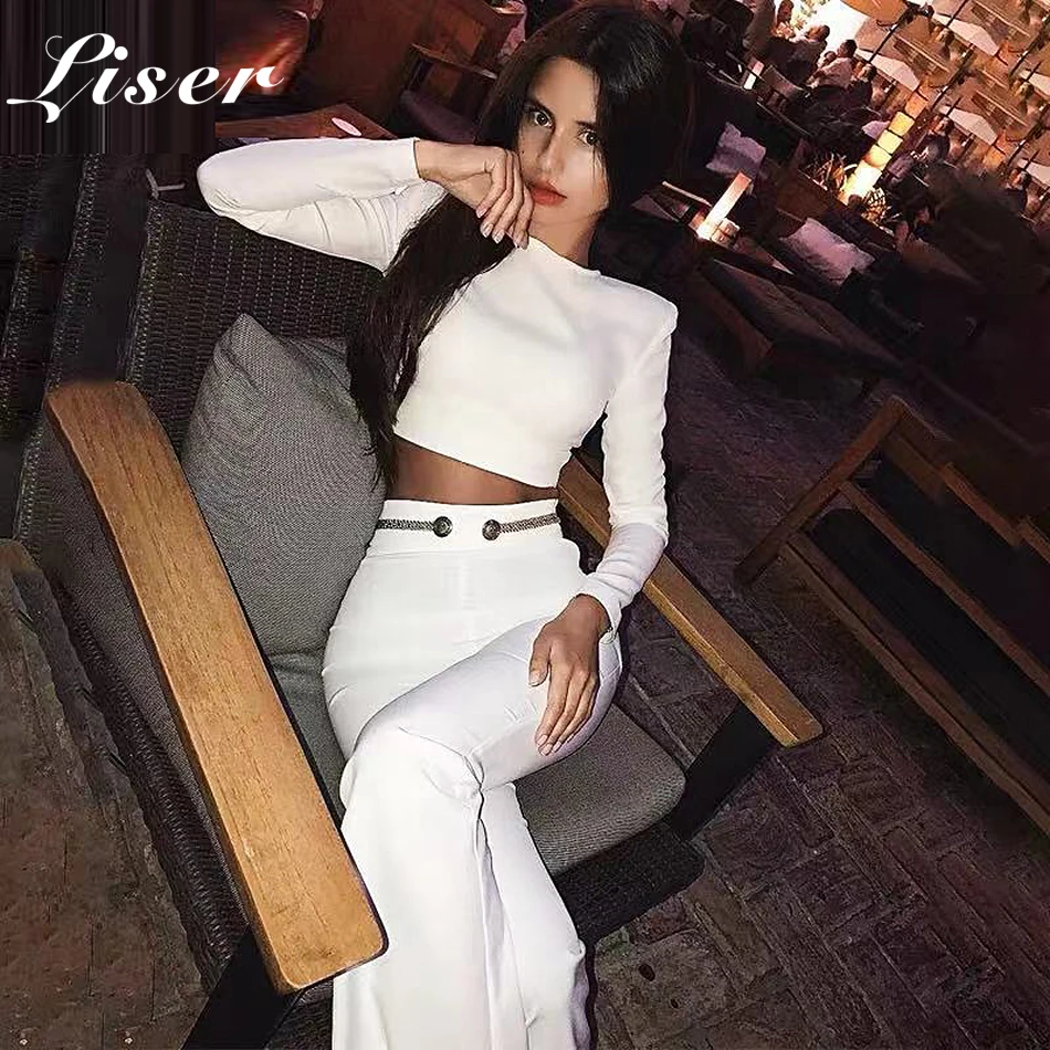 Liser 2018 New Summer Women Pants O Neck Two Pieces Bandage Pants Sexy Bodycon Celebrity Party White Pants Vestidos Wholesale
Liser 2018 New Summer Women Pants O Neck Two Pieces Bandage Pants Sexy Bodycon Celebrity Party White Pants Vestidos Wholesale