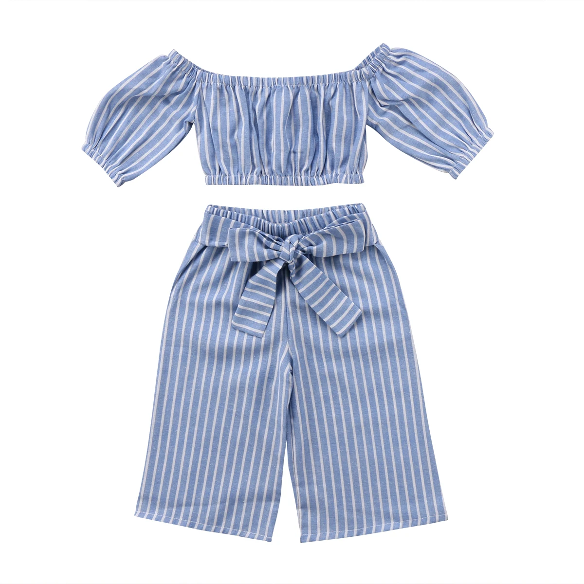 Children Enfant Girl Striped Brief Clothing 2pcs Baby Kids Girls Off-shoulder Tops T-shirt Casual Stripe Bowknot Pants Outfits
Children Enfant Girl Striped Brief Clothing 2pcs Baby Kids Girls Off-shoulder Tops T-shirt Casual Stripe Bowknot Pants Outfits