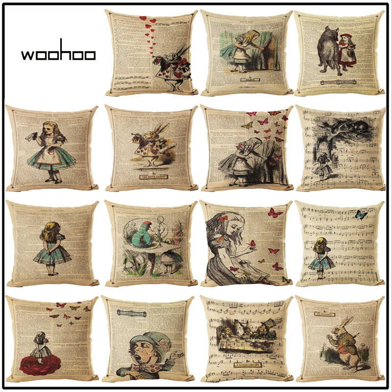 Vintage Cushion Cover Illustration Cushion Rabbit Praiser in Newspaper Alice in Wonderland Retro Home Decorative Pillow Cover
Vintage Cushion Cover Illustration Cushion Rabbit Praiser in Newspaper Alice in Wonderland Retro Home Decorative Pillow Cover