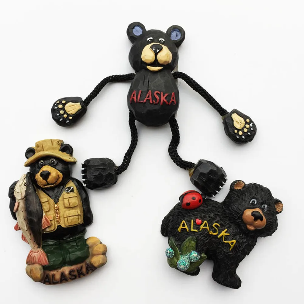 BABELEMI 1PCS Cute Resin 3D Alaska Bear Fridge Magnet World Travel Souvenirs US Gift For Children
BABELEMI 1PCS Cute Resin 3D Alaska Bear Fridge Magnet World Travel Souvenirs US Gift For Children