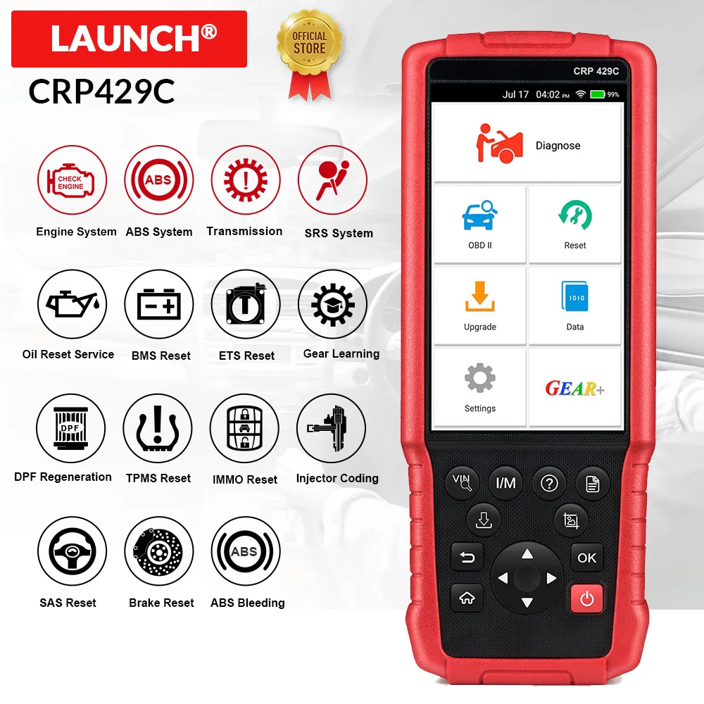 Launch X431 CRP429C OBD2 ENG ABS SRS AT diagnostic tool Auto Code Reader Scanner support 11 reset service pk CRP129 crp123
Launch X431 CRP429C OBD2 ENG ABS SRS AT diagnostic tool Auto Code Reader Scanner support 11 reset service pk CRP129 crp123