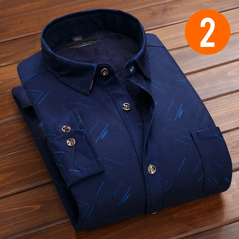 2018 Autumn Winter Thick Warm Fleece Man Social Dress Shirts Blue Navy Men Shirt Brown Plaid Stripe Business Casual Man
2018 Autumn Winter Thick Warm Fleece Man Social Dress Shirts Blue Navy Men Shirt Brown Plaid Stripe Business Casual Man
